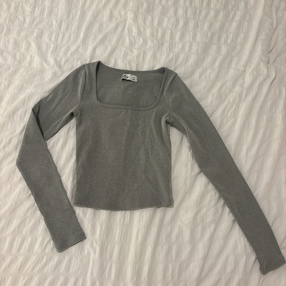 Hollister Blue-Grey Long Sleeve Top